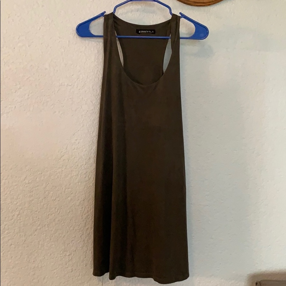 Suede Forest Green Dress